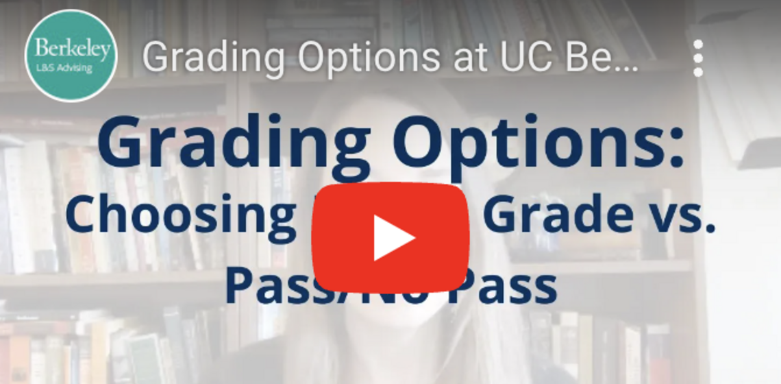 Screen shot of YouTube video: Grading Options: Choosing Letter Grade vs. Pass/No Pass